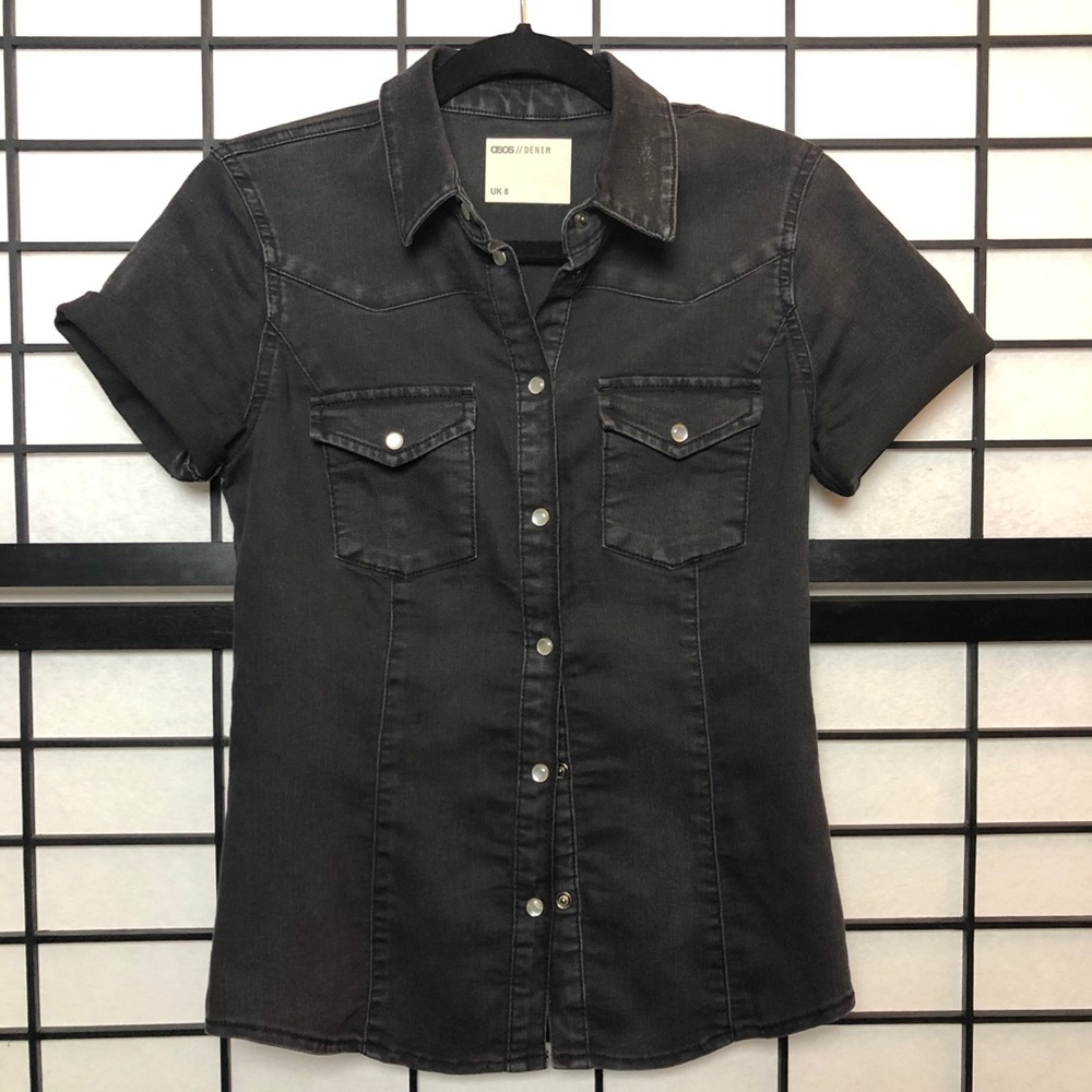 ASOS Black Denim Button Up